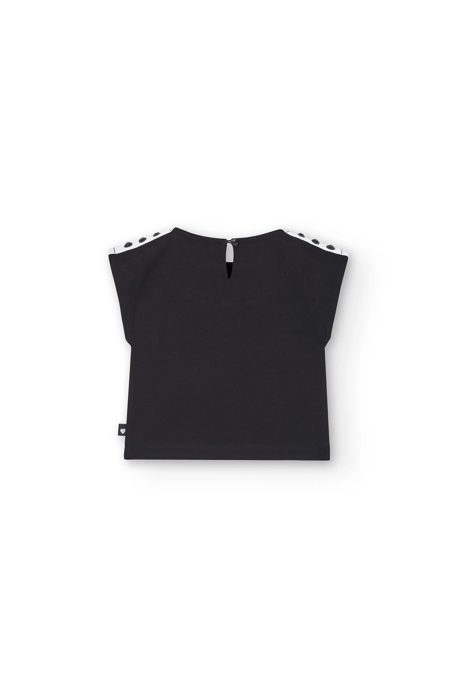 Camiseta negra niña: 3,50 € - Miss Puntadas