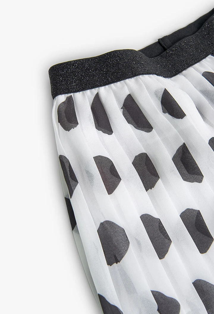 Pantalon à plis en mousseline de soie imprimé pour fille