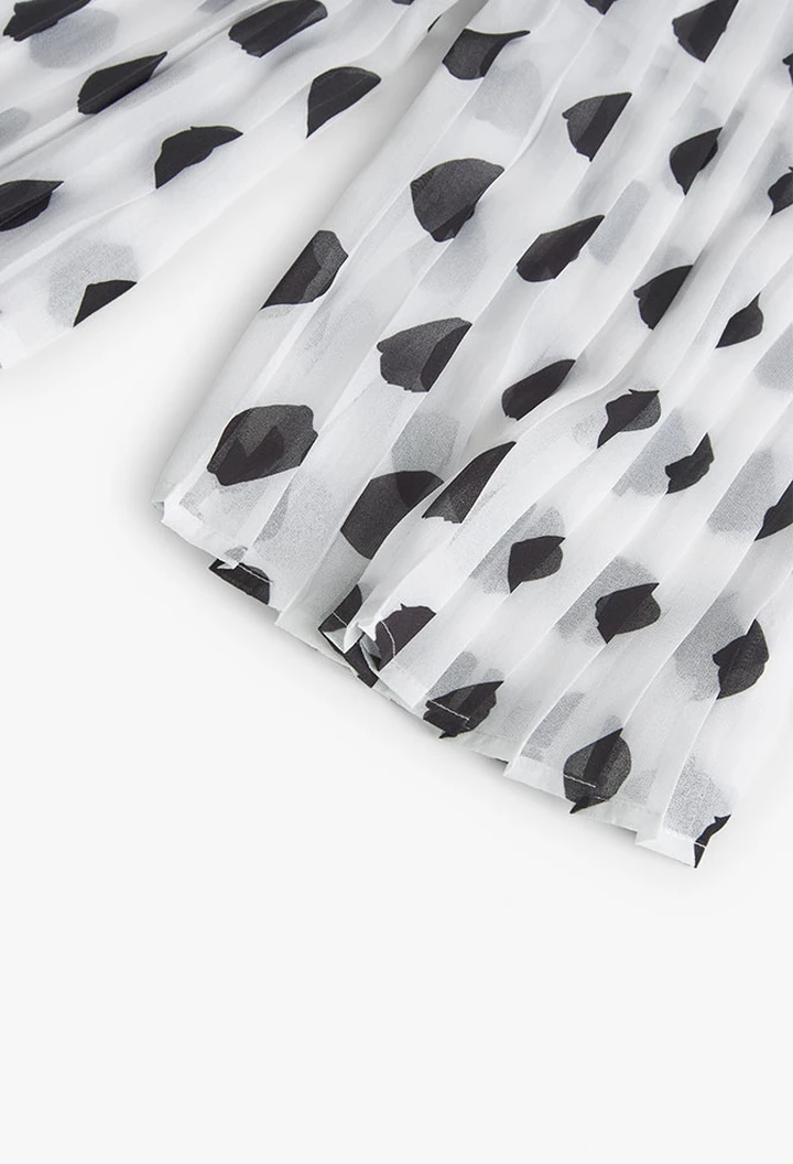 Pantalon à plis en mousseline de soie imprimé pour fille