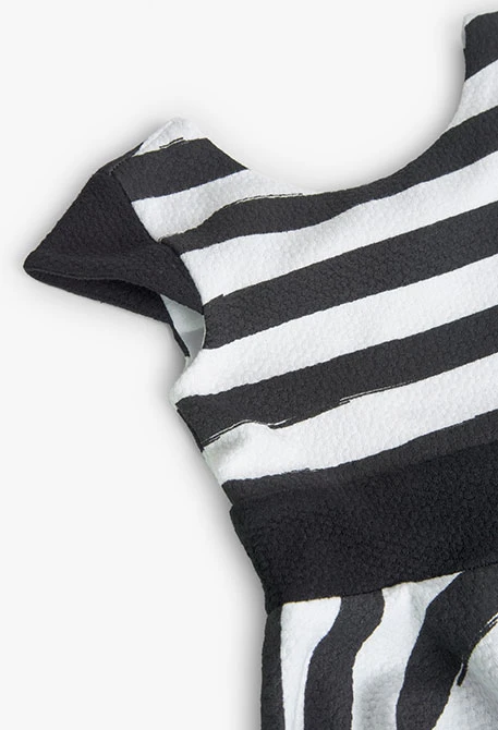 Girl's striped embossed knit dress