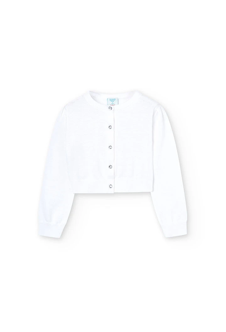 Girl\'s white knit jacket
