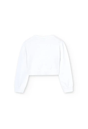 Girl\'s white knit jacket