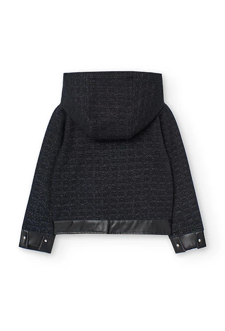 Veste en coton pour fille en noir