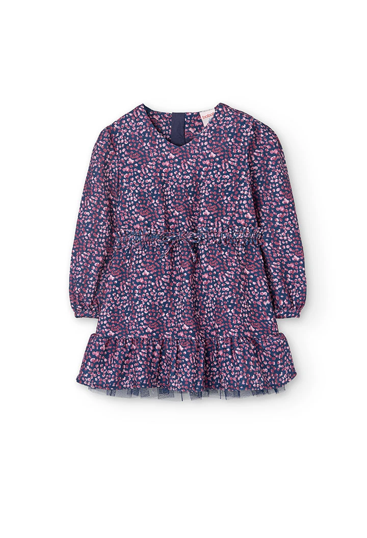 Robe en crêpe pour fille avec imprimé floral