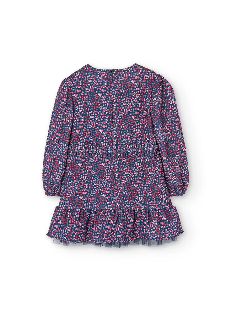 Robe en crêpe pour fille avec imprimé floral