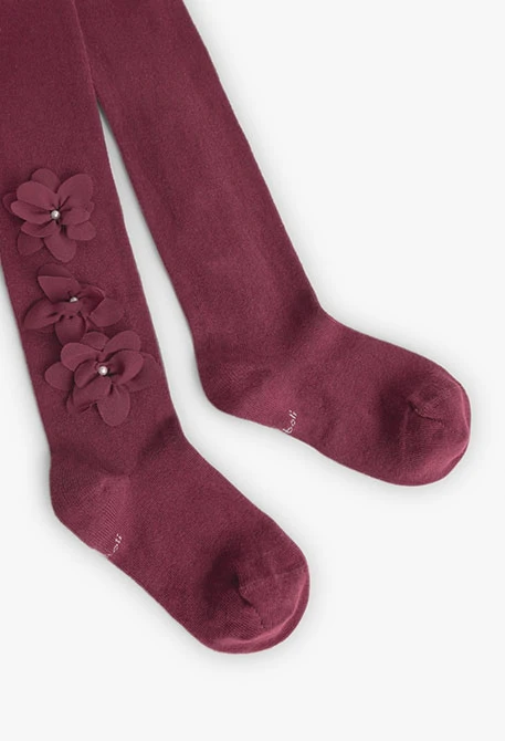 Girl\'s tights in maroon