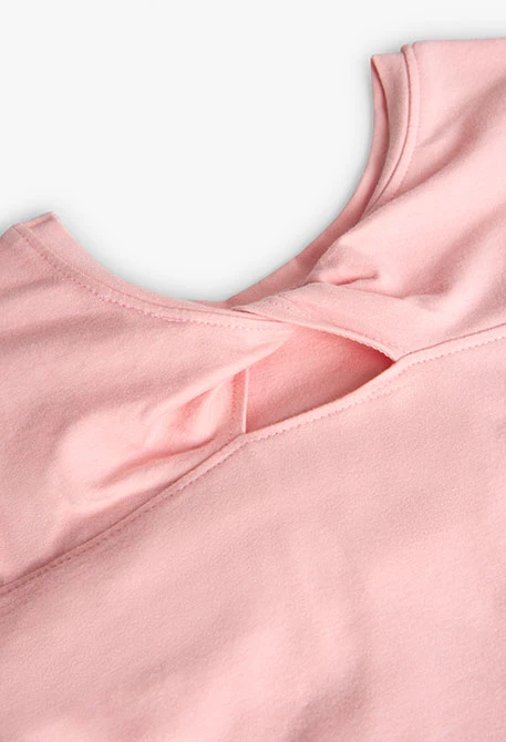 Camisola de malha elástica para menina em rosa