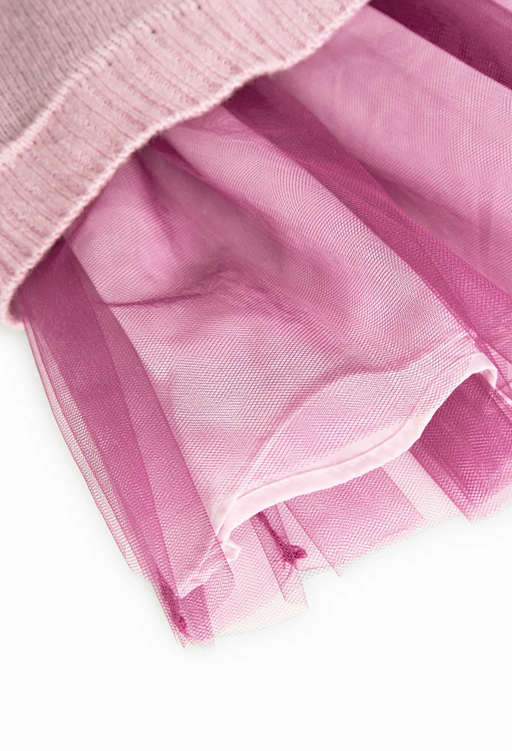 Vestito in maglia per bambina in rosa