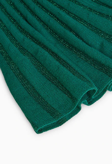 Mädchenstrickkleid in Grün