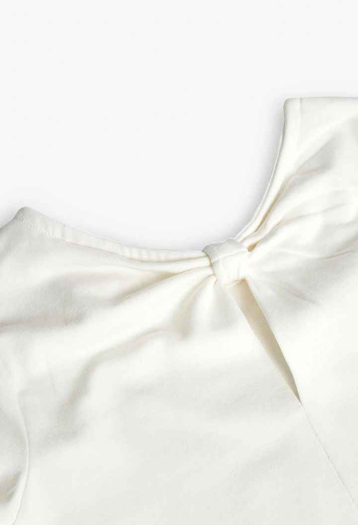 T-shirt pour fille avec imprimé en blanc