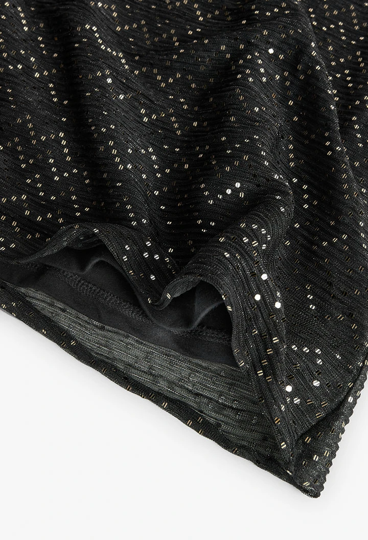 Robe en tulle avec paillettes pour fille en noir