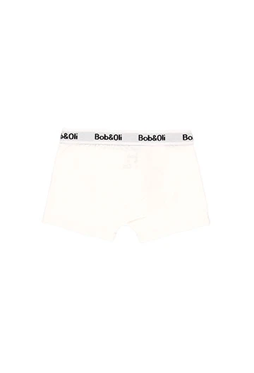 Pack 3 boxers de niño orgánico blanco listado