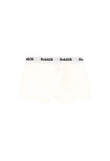 Pack 3 boxers de niño orgánico blanco listado