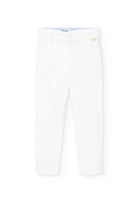 Satin-Hose für Jungen in Weiß