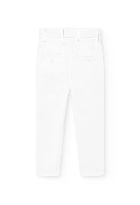 Satin-Hose für Jungen in Weiß
