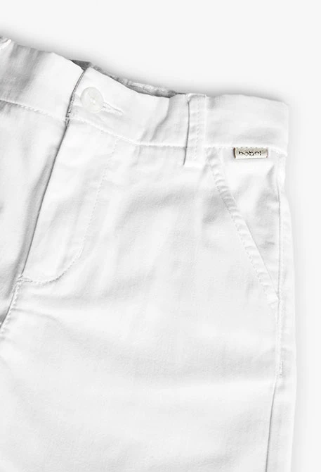 Satin-Hose für Jungen in Weiß