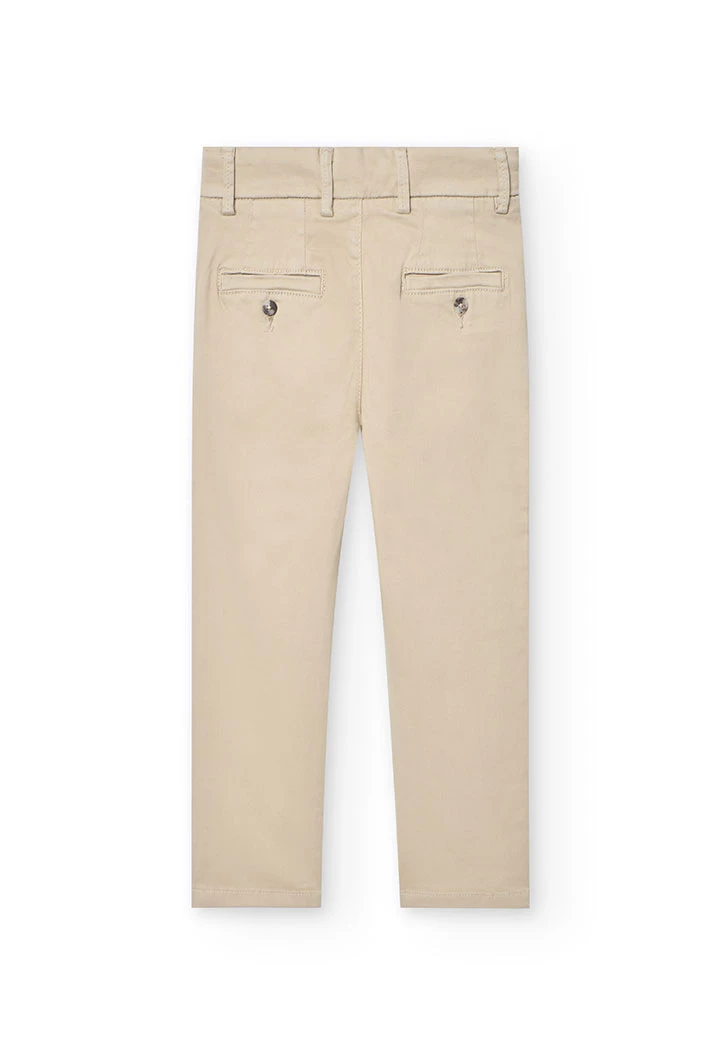 Pantaloni di raso per bambino in colore beige