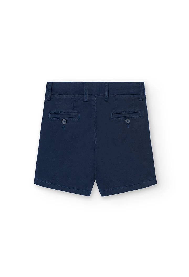 Bermuda in raso per bambino di colore blu marino