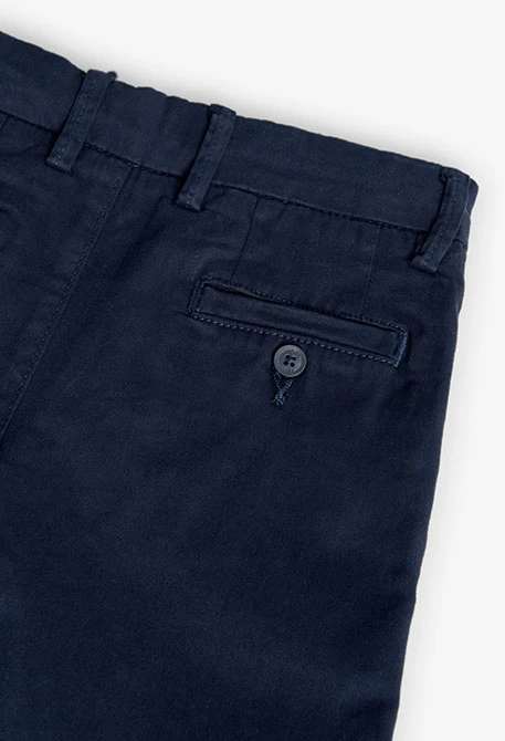 Bermudes de setí per a nen en color blau marí