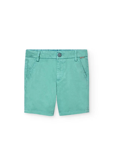 Bermuda in raso per bambino di colore verde