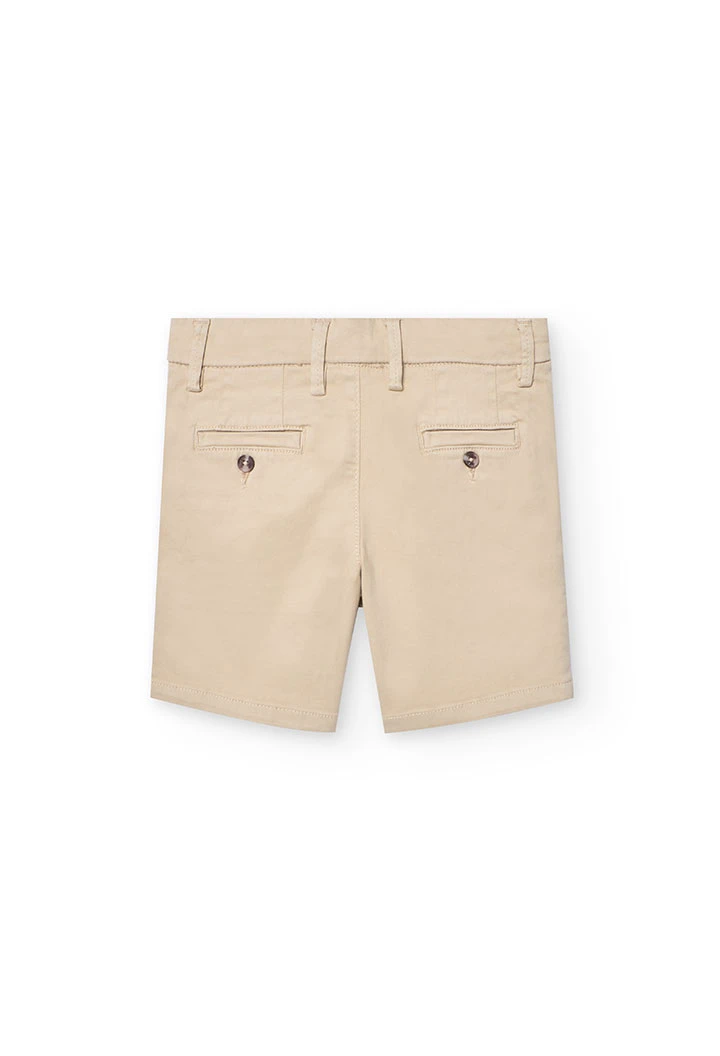 Bermudas de cetim para criança em cor bege