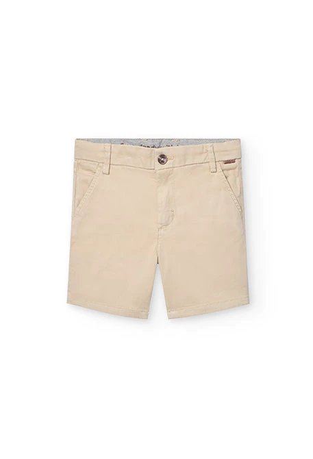 Bermuda di raso per bambino in colore beige