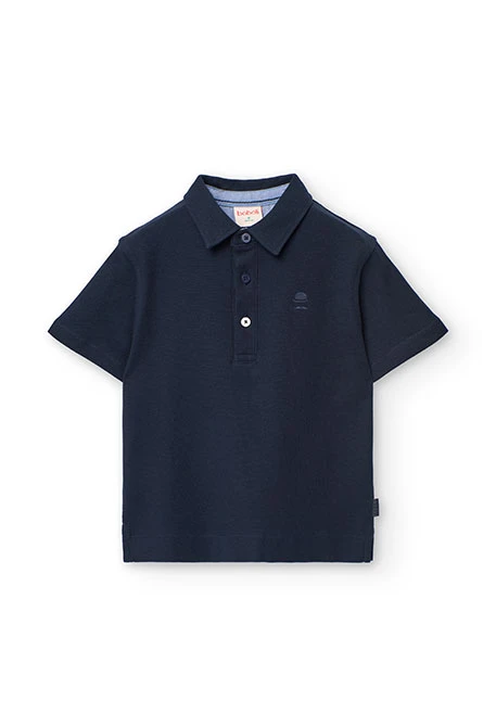 Piqué-Polo für Jungen in Marineblau