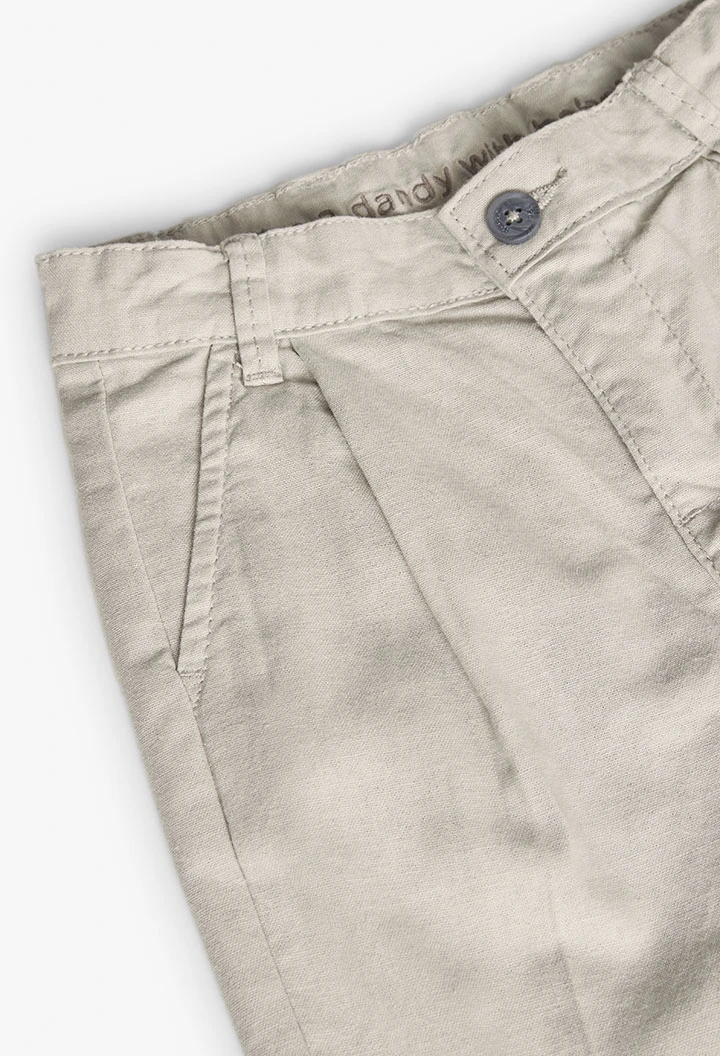 Leinenhose für Jungen in Beige