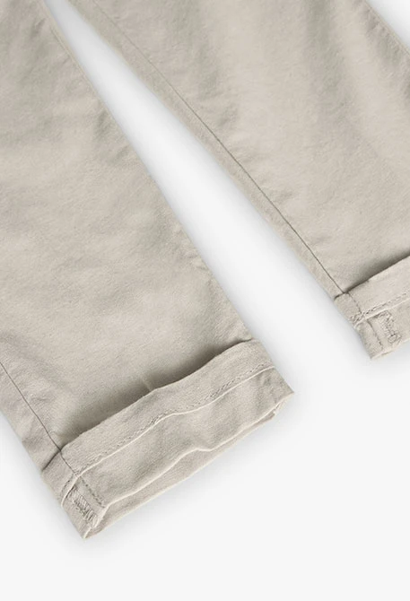 Pantalon en lin pour enfant en couleur beige