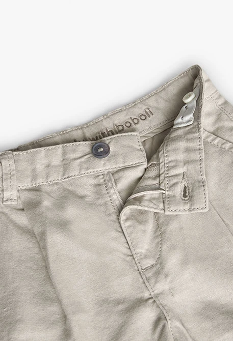 Bermuda di lino per bambino in colore beige
