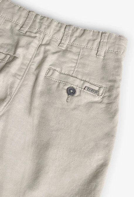 Bermuda di lino per bambino in colore beige