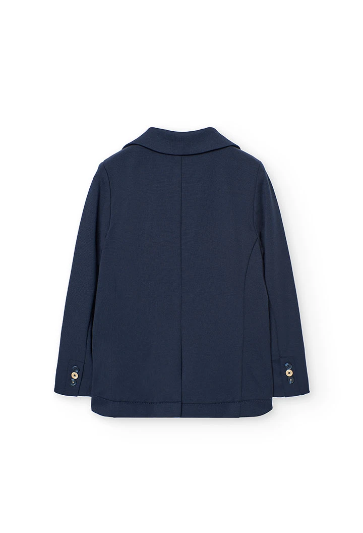 Blazer en maille pour enfant de couleur bleu marine