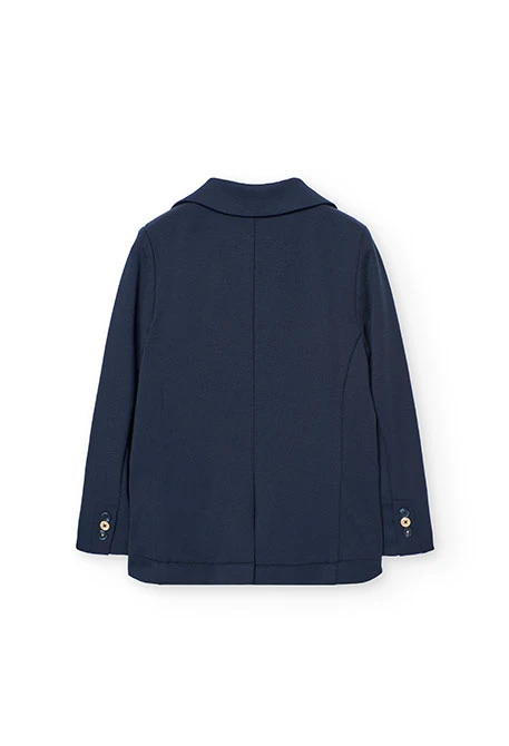 Blazer en maille pour enfant de couleur bleu marine