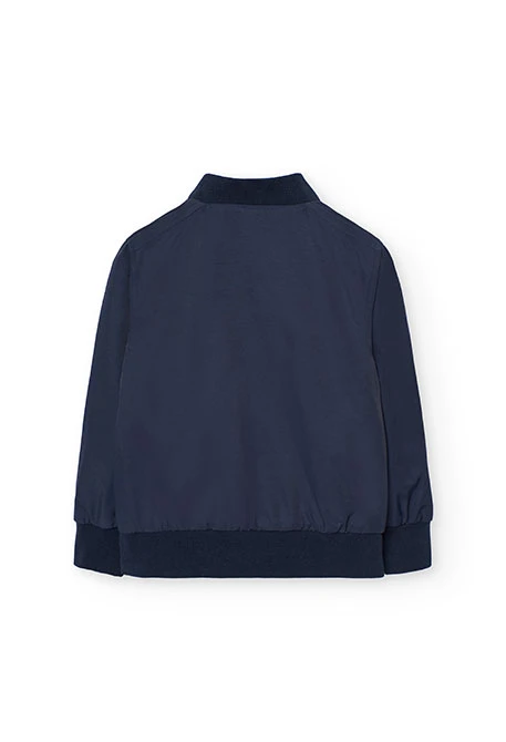 Jaqueta reversible per a nen en color blau marí i beix