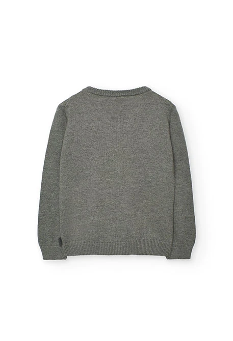 Pull pour garçon à losanges gris