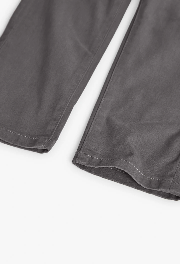 Boy´s trousers in black-grey satin