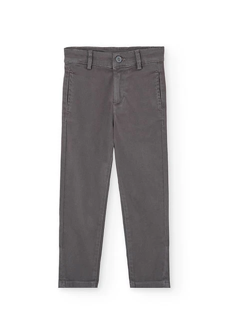 Pantalón niño satén negro gris