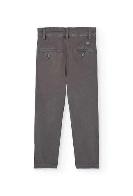 Pantalon garçon satin noir gris