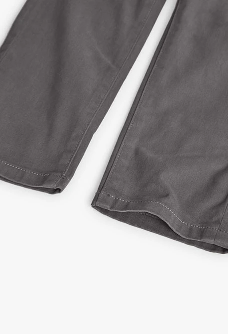 Jungenhose aus schwarzem grauem Satin