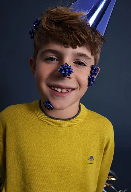 Camisola de malha verde para menino