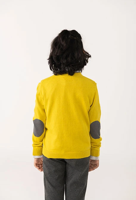 Grüner Strickpullover für Jungen