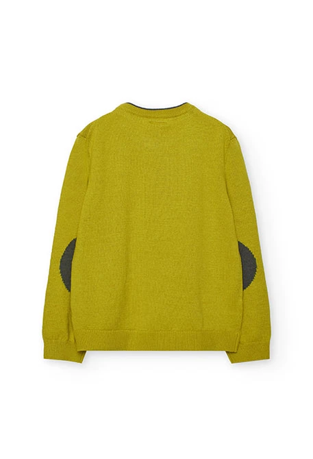 Green knit jumper for boy
