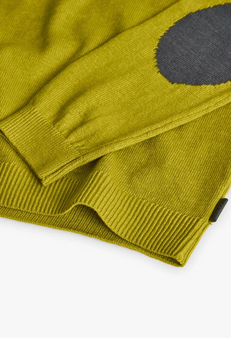 Green knit jumper for boy