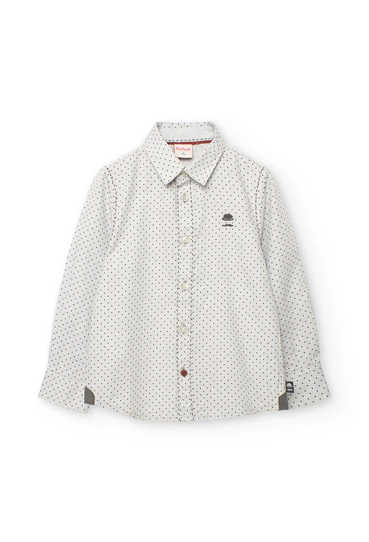Camicia bambino oxford stampata