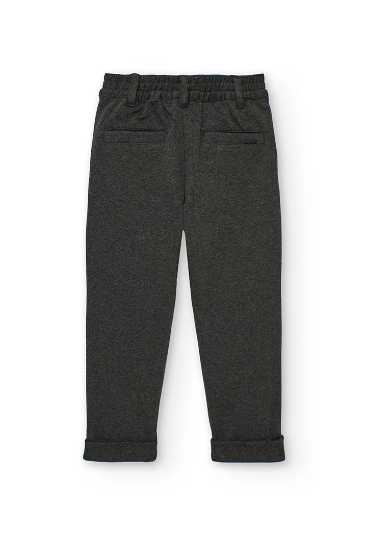 Dark grey knitted trousers for boy