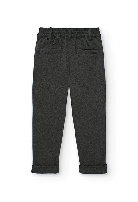 Dark grey knitted trousers for boy