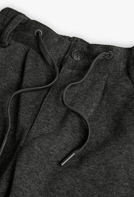 Dark grey knitted trousers for boy