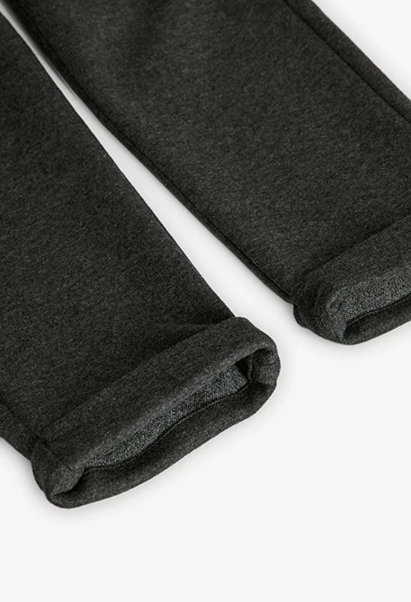 Pantalon garçon en maille gris foncé
