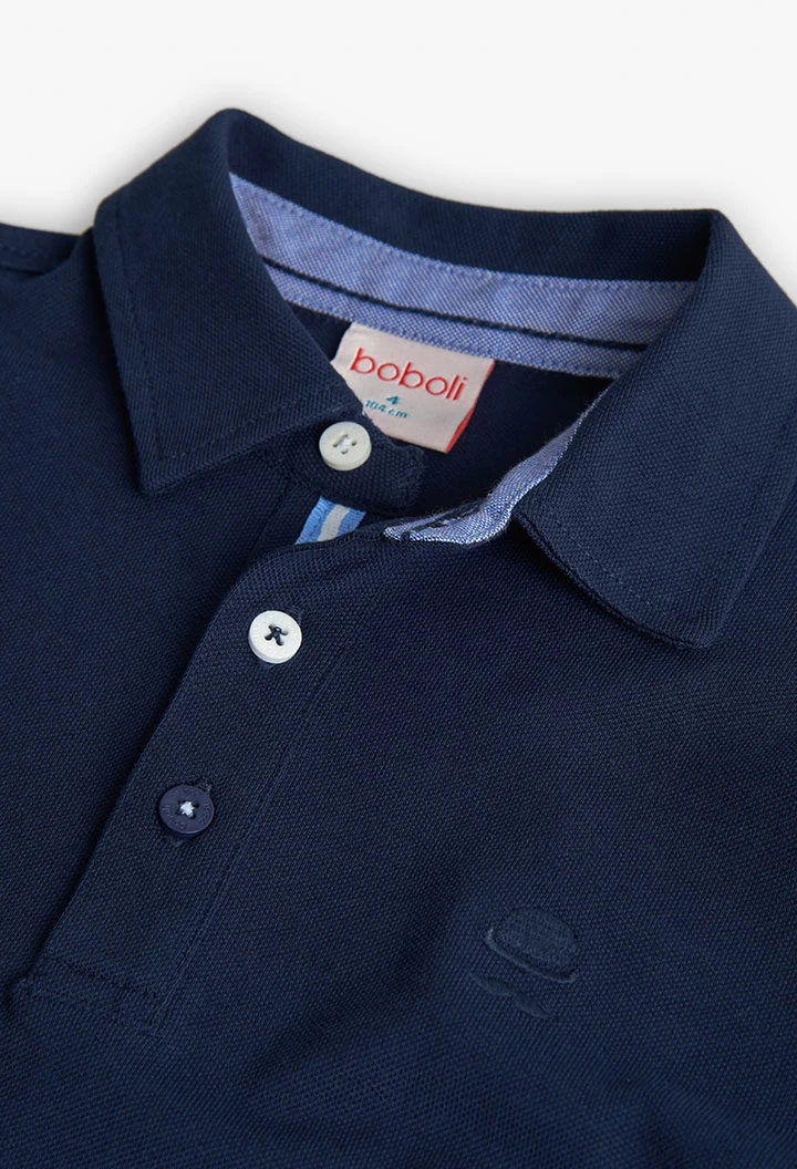 Marineblaues Polo für Jungen