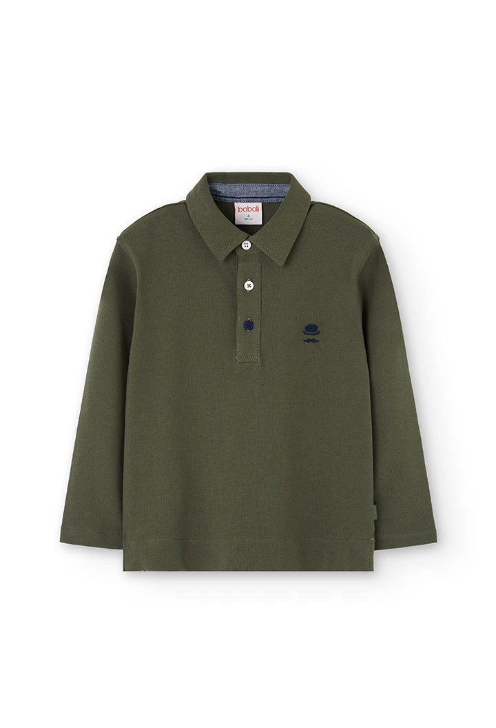 Polo bambino verde oliva